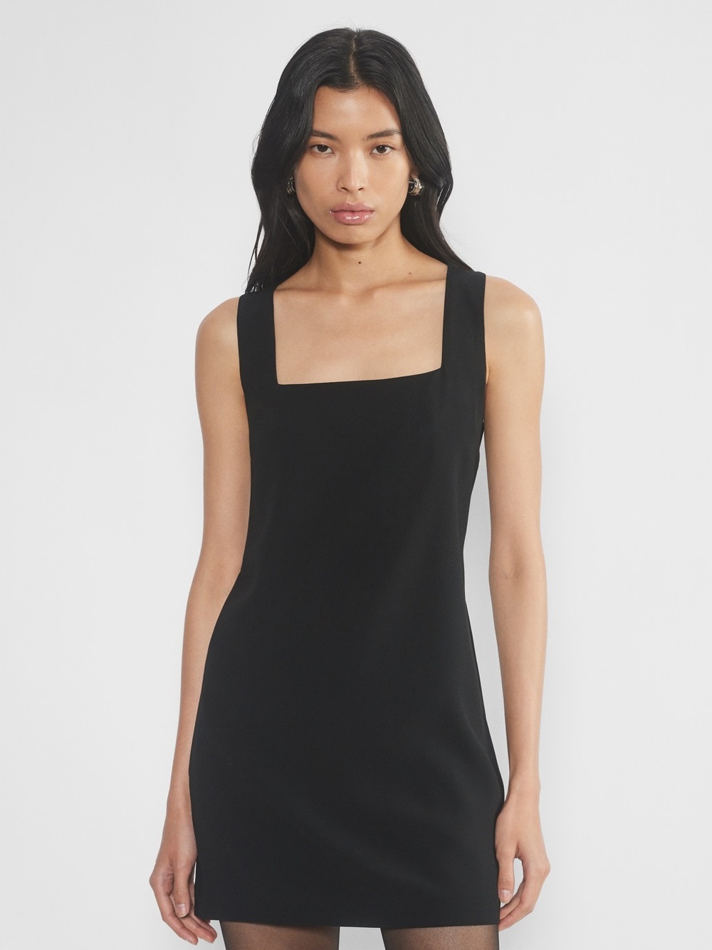 BABATON • Aritzia Black Square-Neck Mini Dress - size 2
